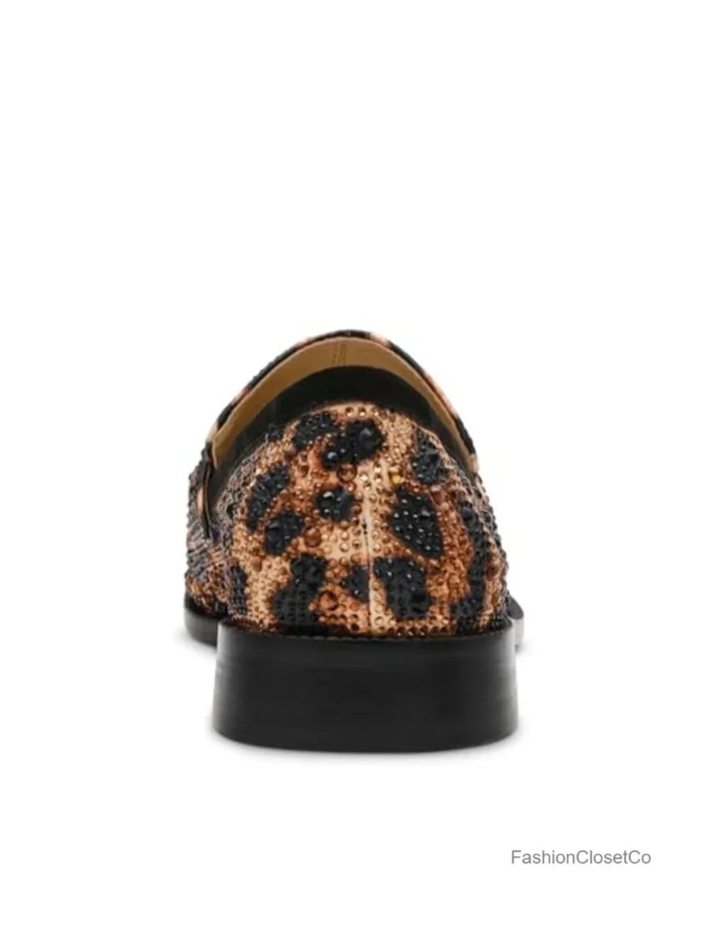 Betsey Johnson Rhinestone Slip-On Loafer Flat Round Toe PU